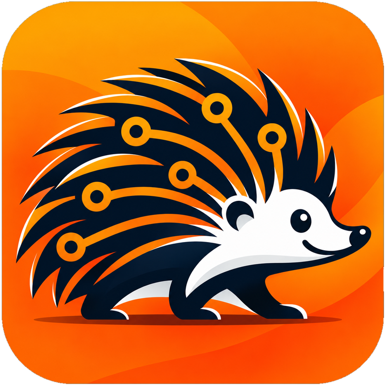 Caffoot hedgehog logo